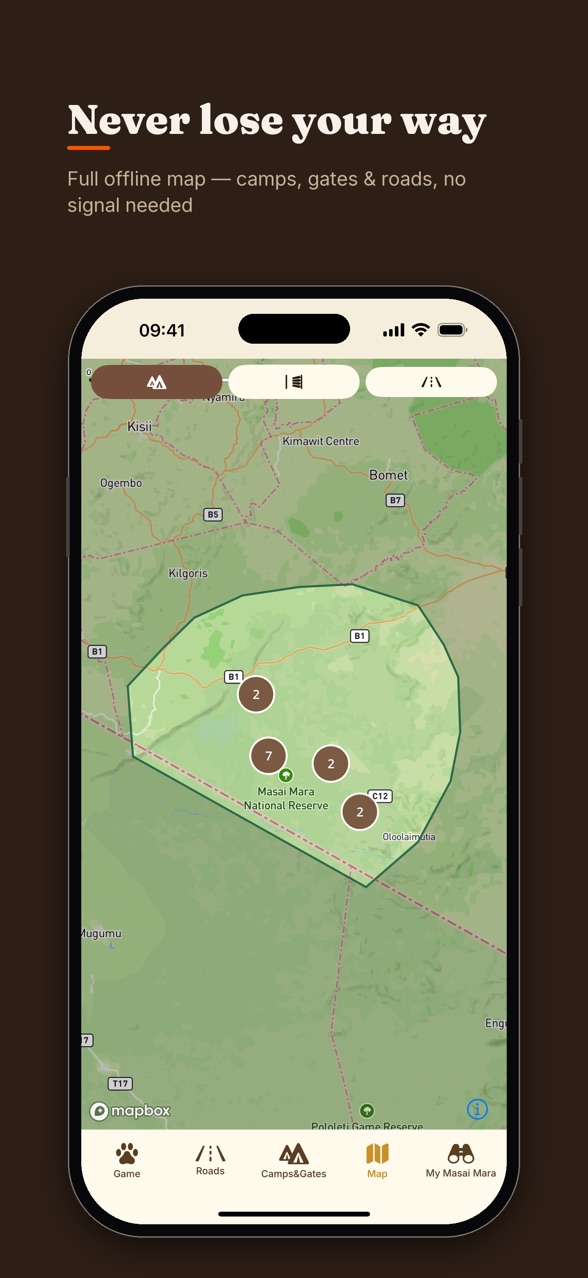 Masai Mara app screenshot
